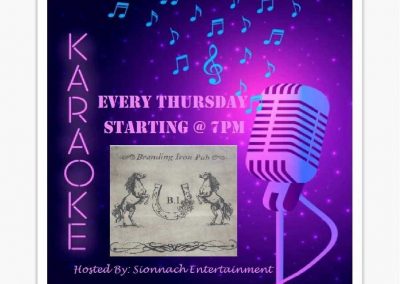 Branding Iron Pub Karaoke Thursdays Poster